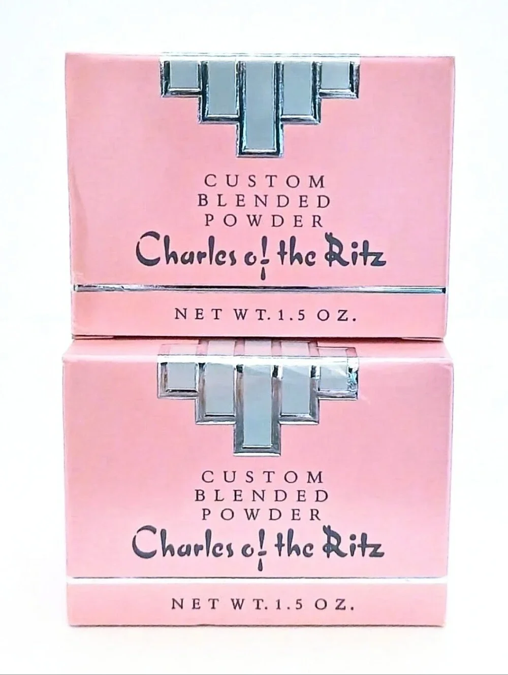 Vintage Charles of the Ritz Custom Blended Powder Soft Pink 1.5 oz 2pk NEW